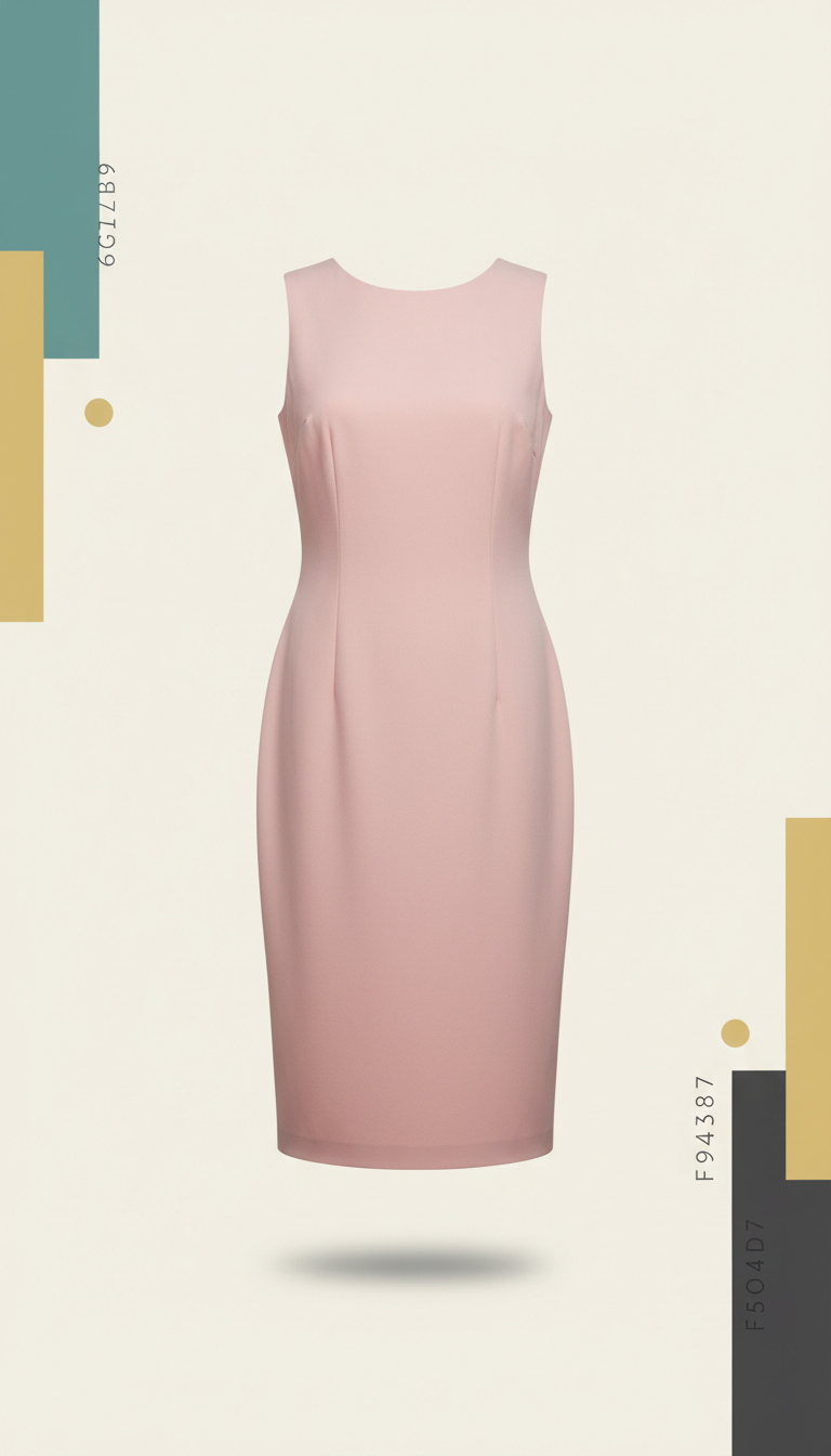 Petal Pink Sleeveless Sheath Dress