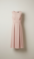 Rose Quartz Tailored Midi Dress
