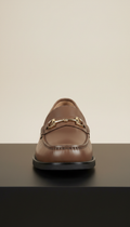 Loafer in taupe leather