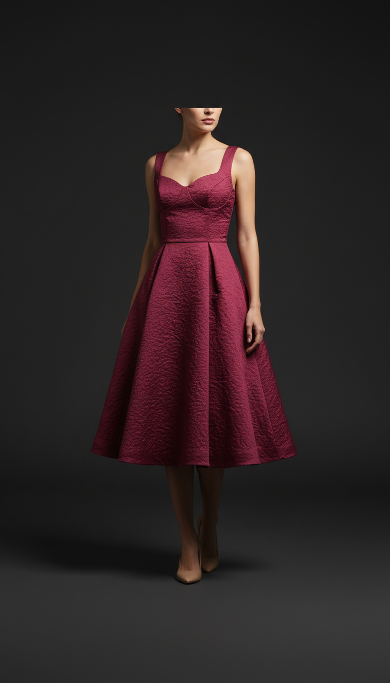 Crushed Berry Tailored Cocktail Dress